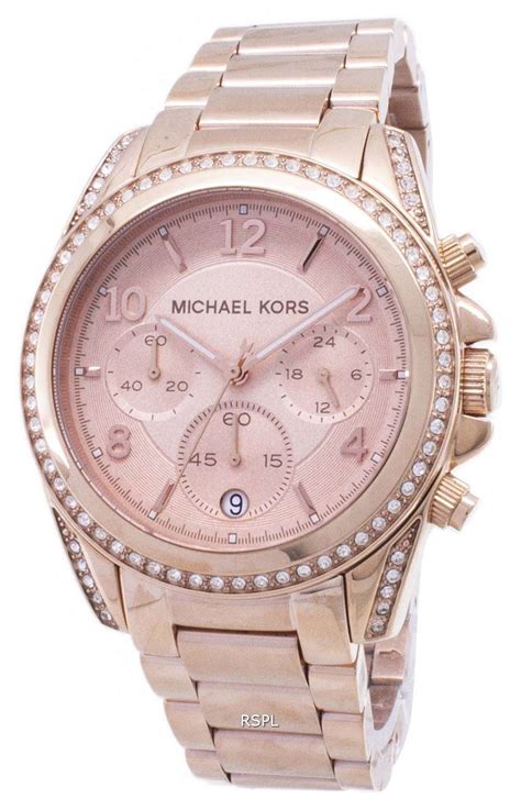 michael kors rose gold glitz watch|michael kors mk5263 rose gold.